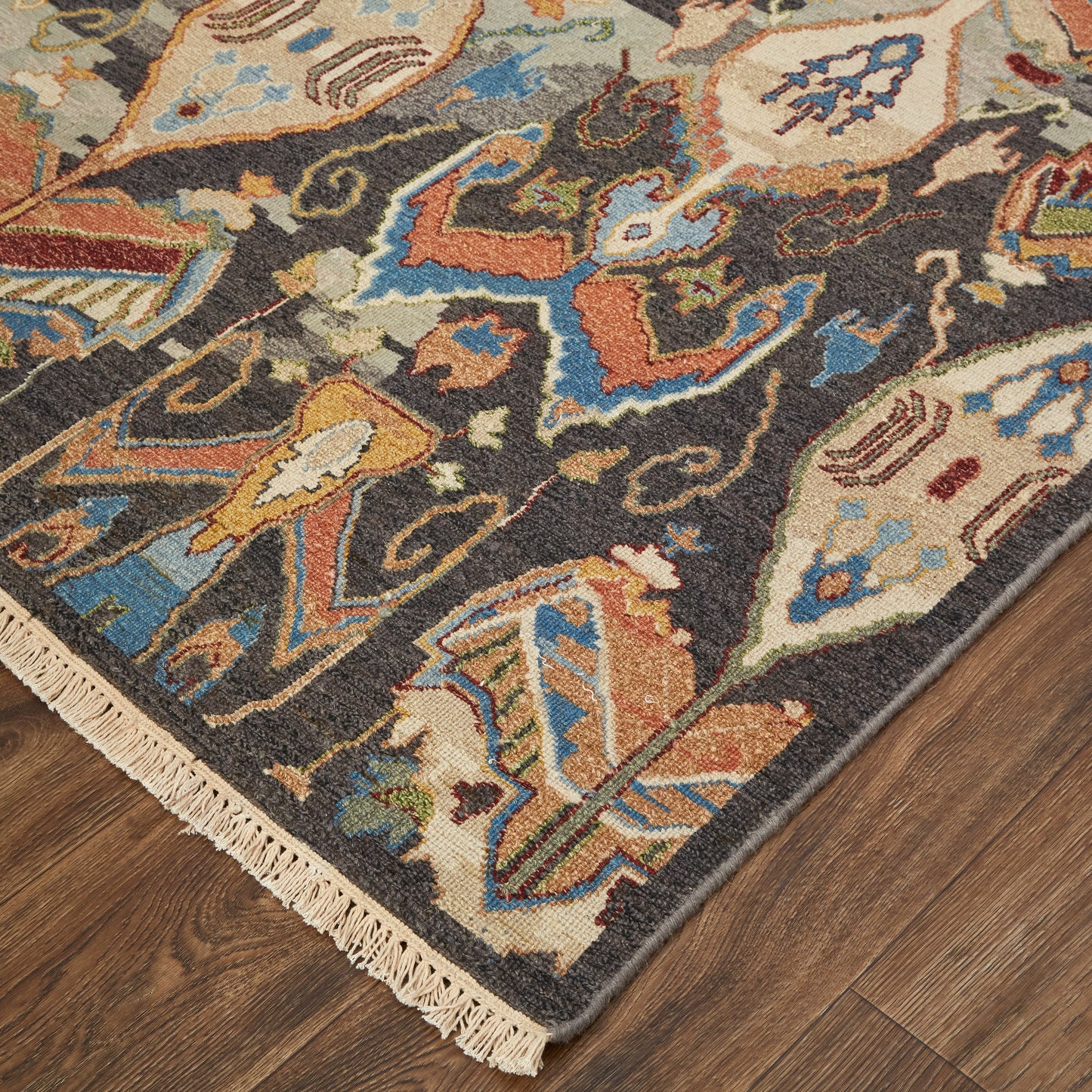 Leylan Transitional/Bohemian & Eclectic/Craftsman Ikat Taupe/Tan/Orange - Feizy Rug