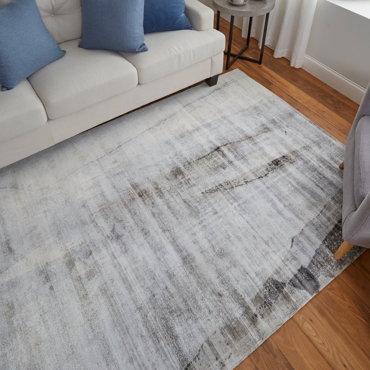Emory Modern/Luxury & Glam/Casual Abstract/Watercolor Gray/Taupe/Ivory - Feizy Rug
