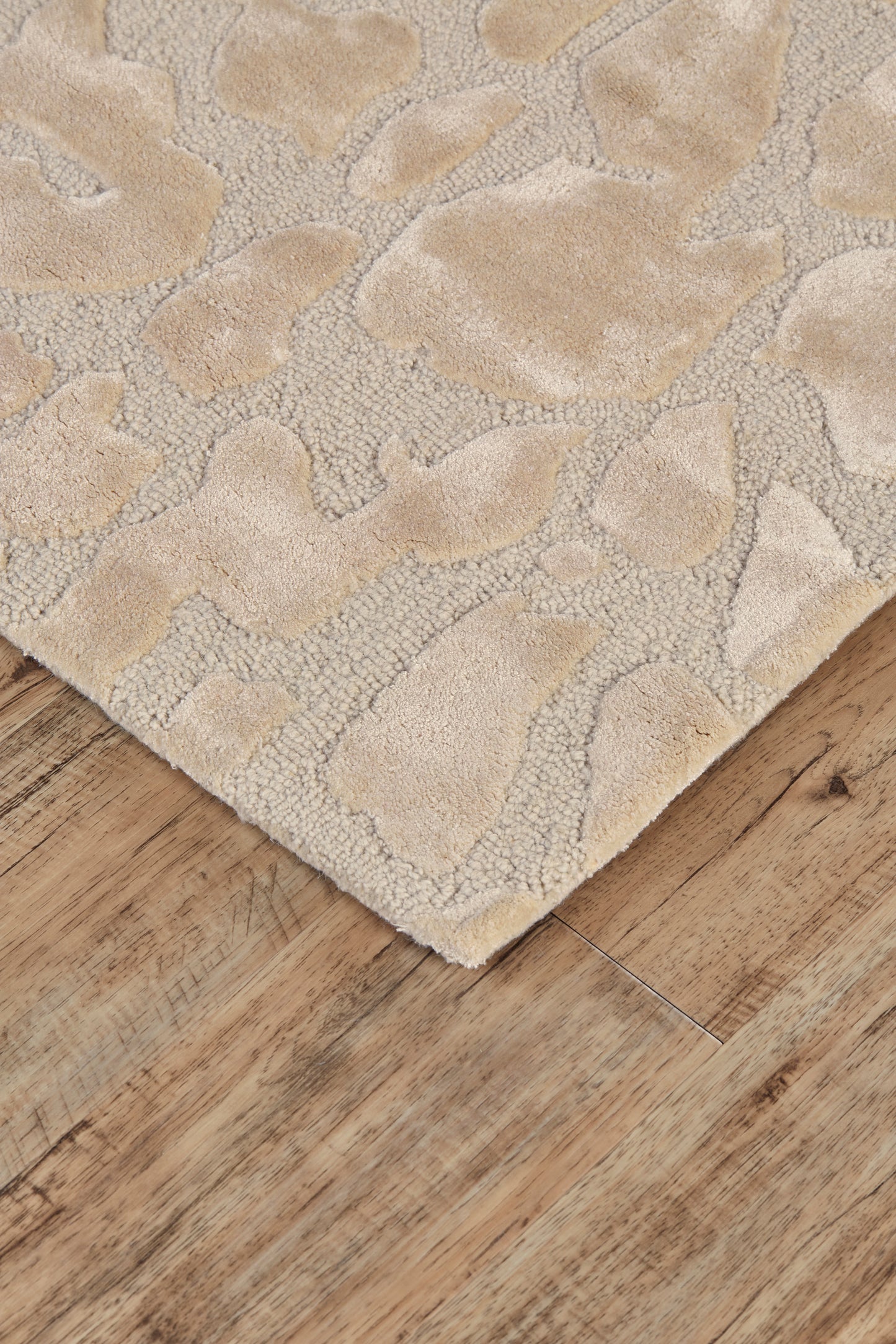 Mali Modern/Luxury & Glam/Industrial Abstract/Watercolor Ivory/Taupe/Tan - Feizy Rug