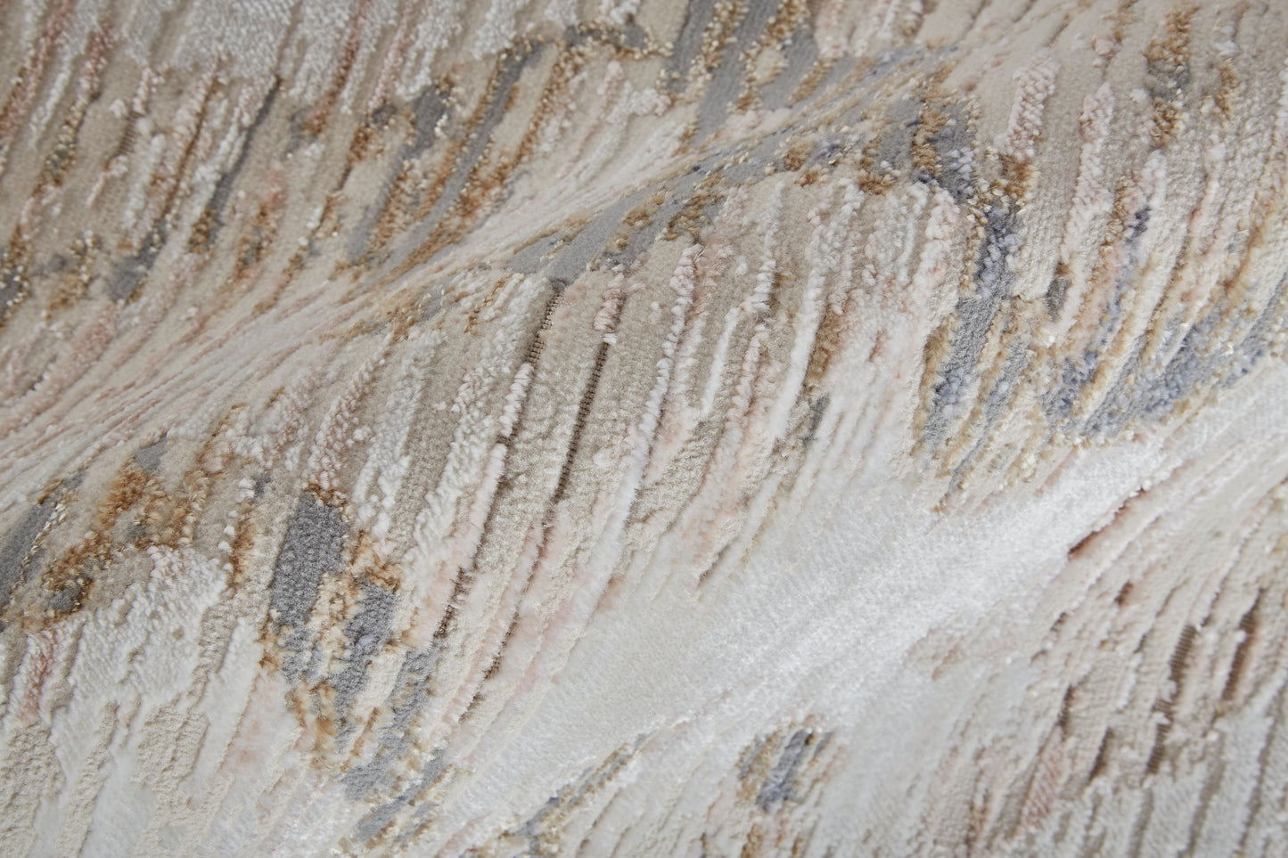 Laina Transitional/Industrial/Casual Tan/Ivory/Blue Runner