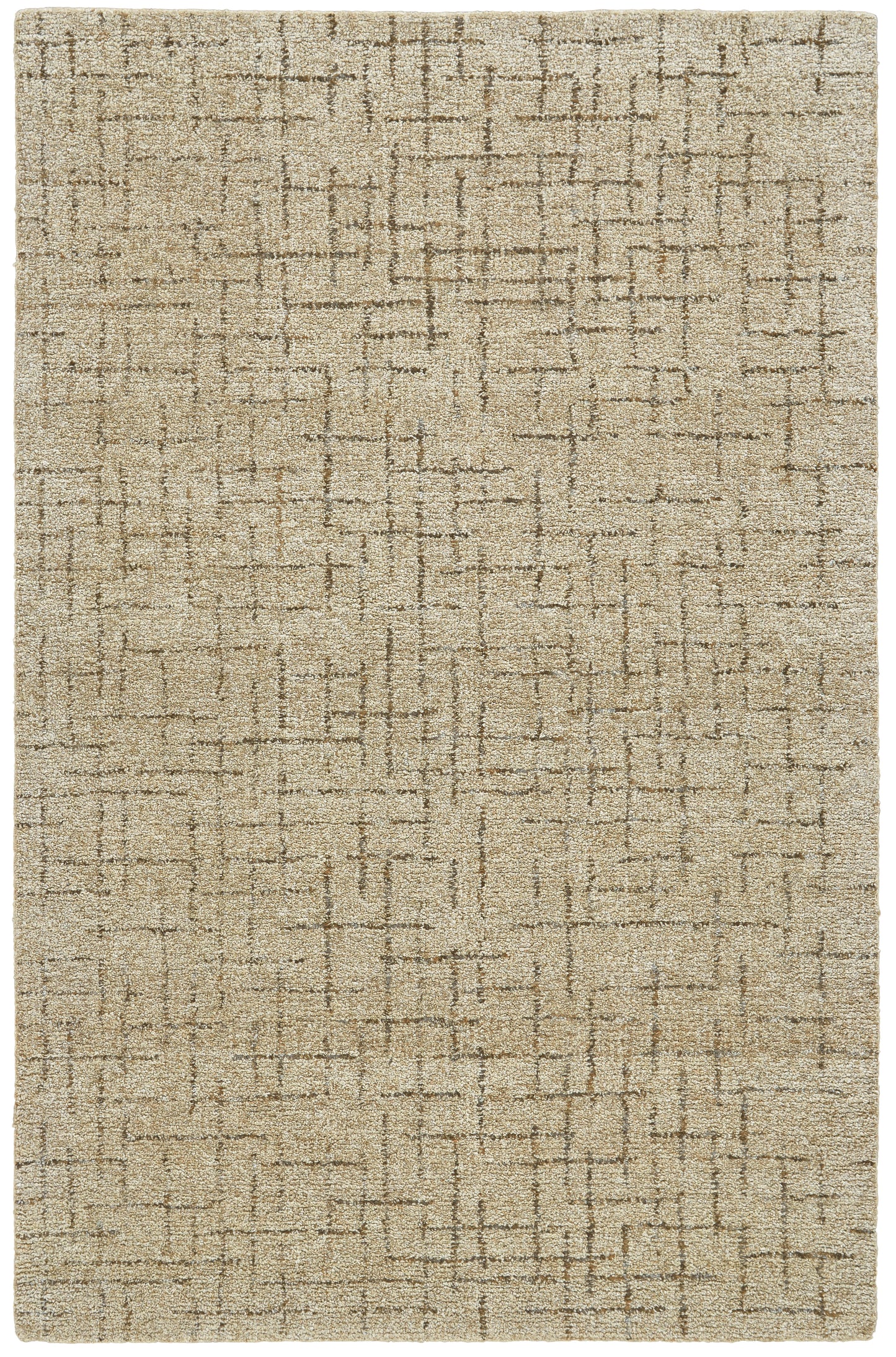 Morisco Transitional/Scandinavian/Casual Geometric/Plaid Tan/Gray/Black - Feizy Rug