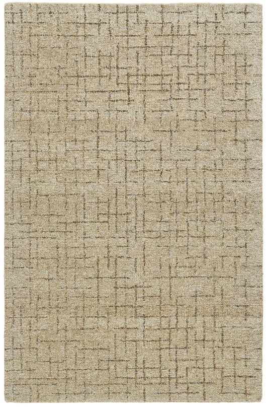 Morisco Transitional/Scandinavian/Casual Geometric/Plaid Tan/Gray/Black - Feizy Rug