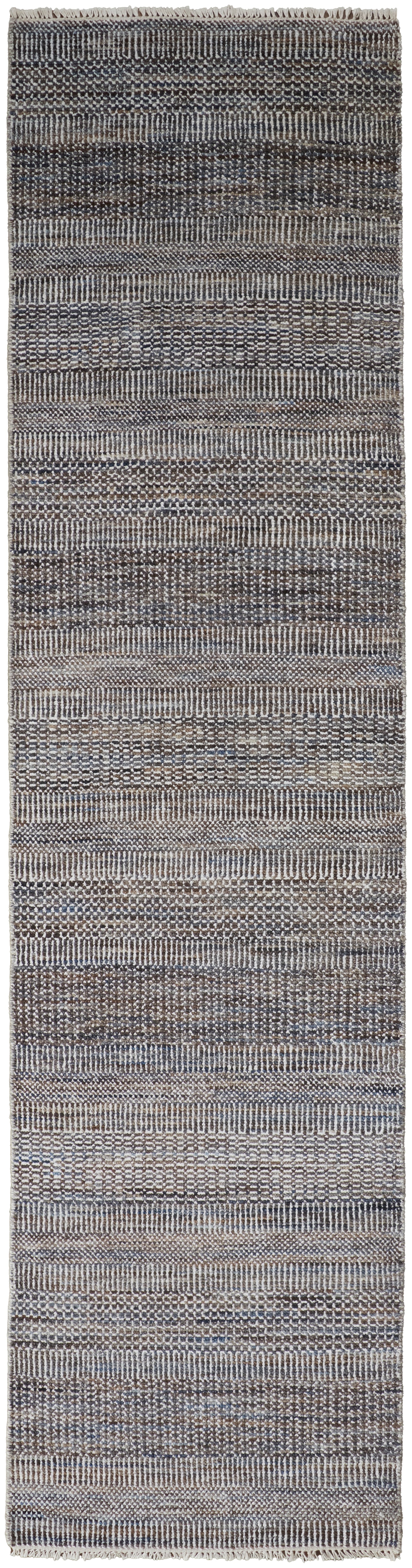 Janson Transitional/Casual/Farmhouse Stripes/Solid Gray - Feizy Rug