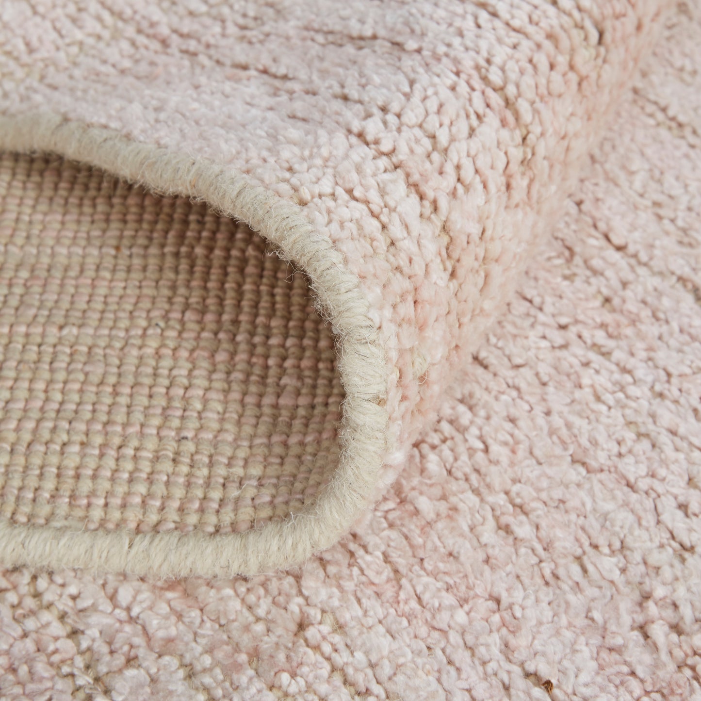 Delino Transitional/Casual/Industrial Solid Pink/Ivory - Feizy Rug