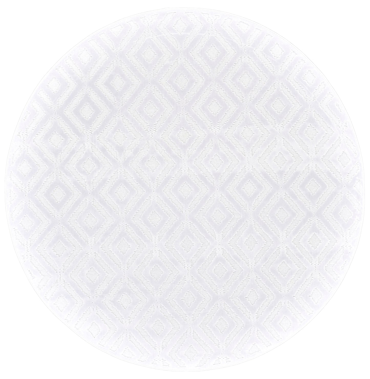 Saphir Mira Modern/Farmhouse/Scandinavian Solid/Diamond/Geometric White - Feizy Rug