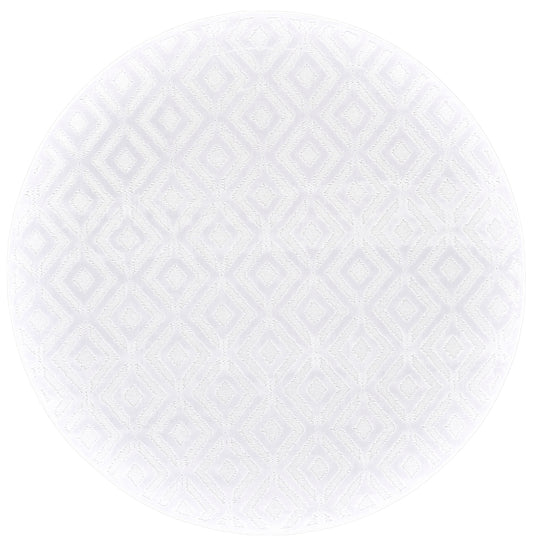 Saphir Mira Modern/Farmhouse/Scandinavian Solid/Diamond/Geometric White - Feizy Rug