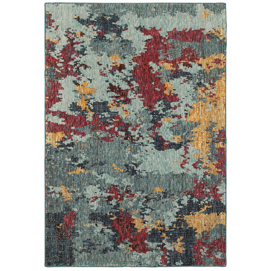 EVOLUTION 8036C Blue Rug - ORIENTAL WEAVERS