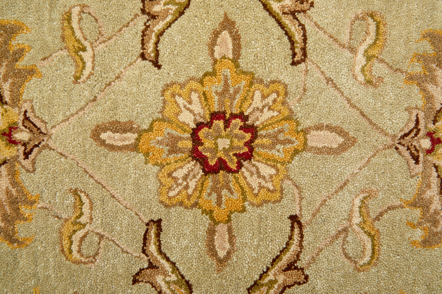 Wagner Traditional/Classic/Vintage Oriental/Persian/Bordered Tan/Brown/Green - Feizy Rug