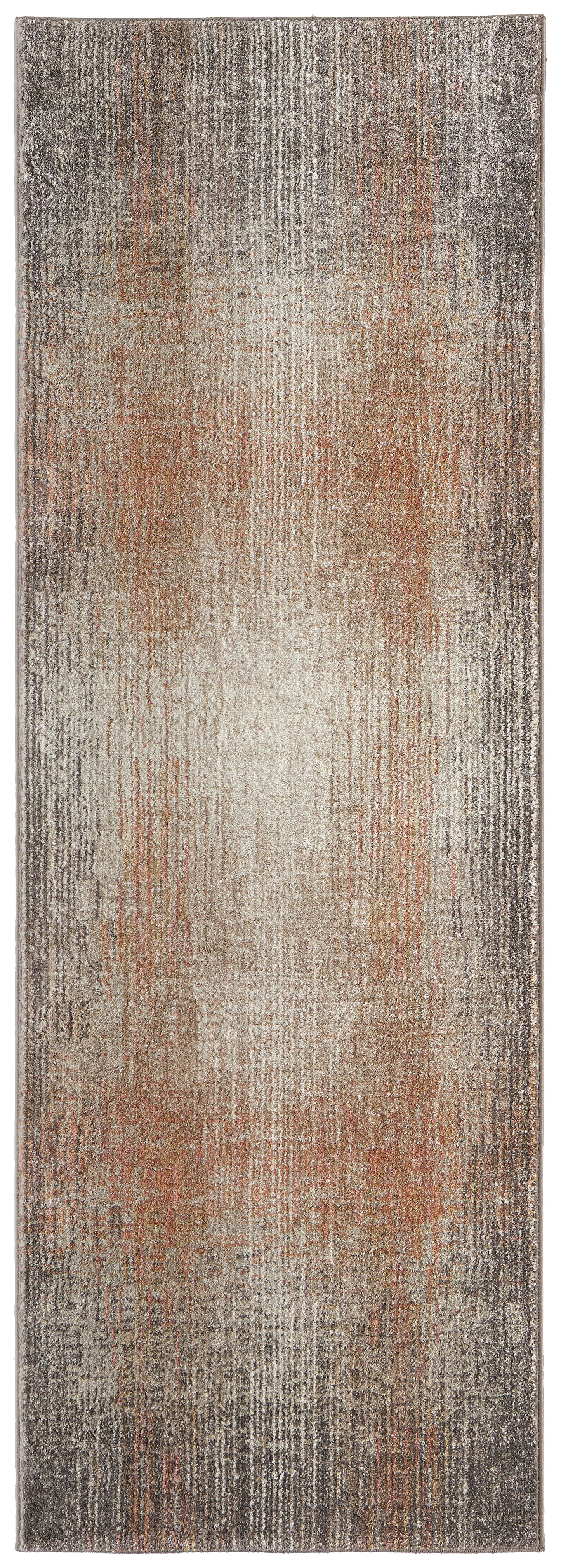 Eden Modern/Industrial Abstract/Gradient & Ombre/Stripes Ivory/Taupe/Pink - Feizy Rug