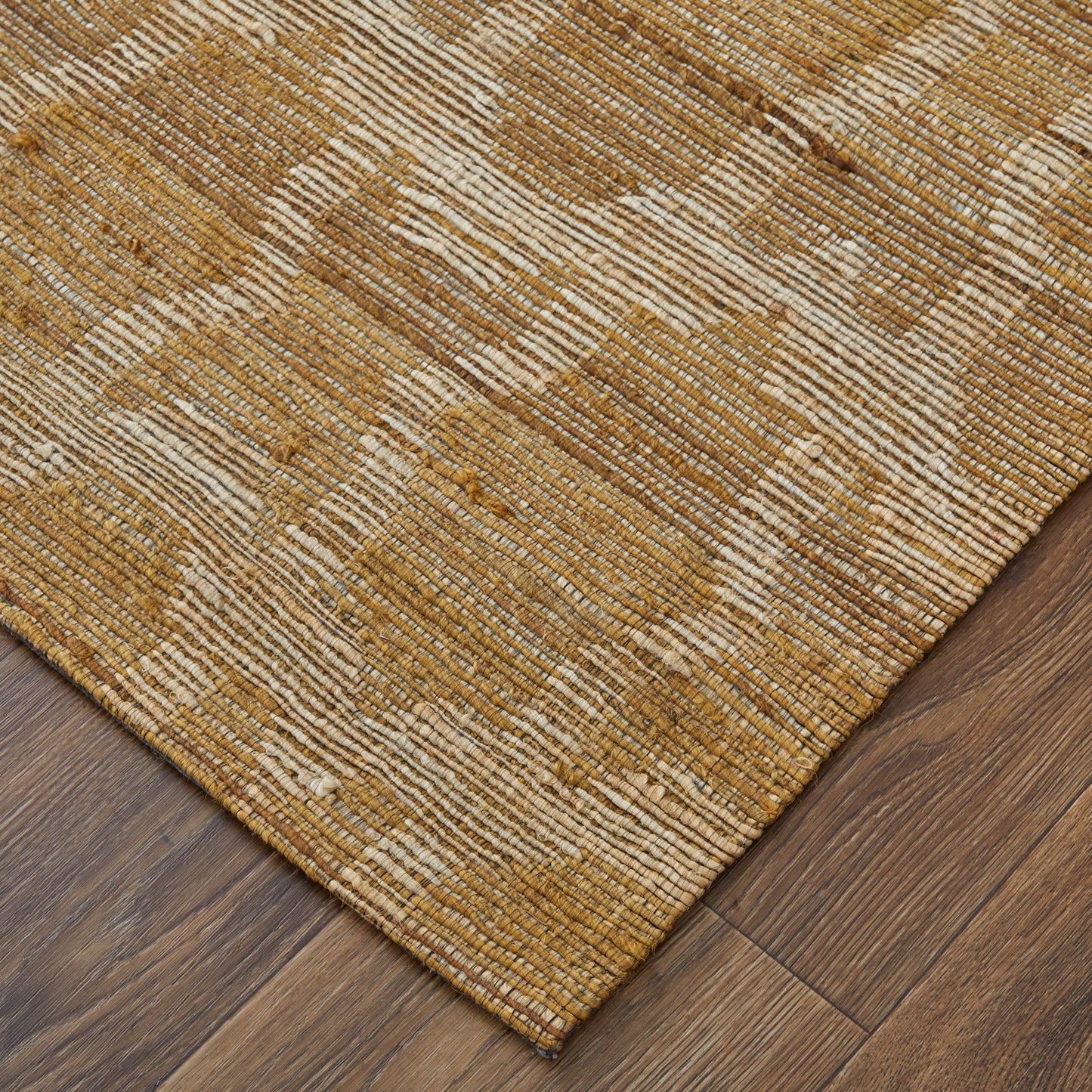 Lilliana Transitional/Bohemian & Eclectic/Casual Geometric/Ikat/Damask Tan/Ivory/Gold - Feizy Rug