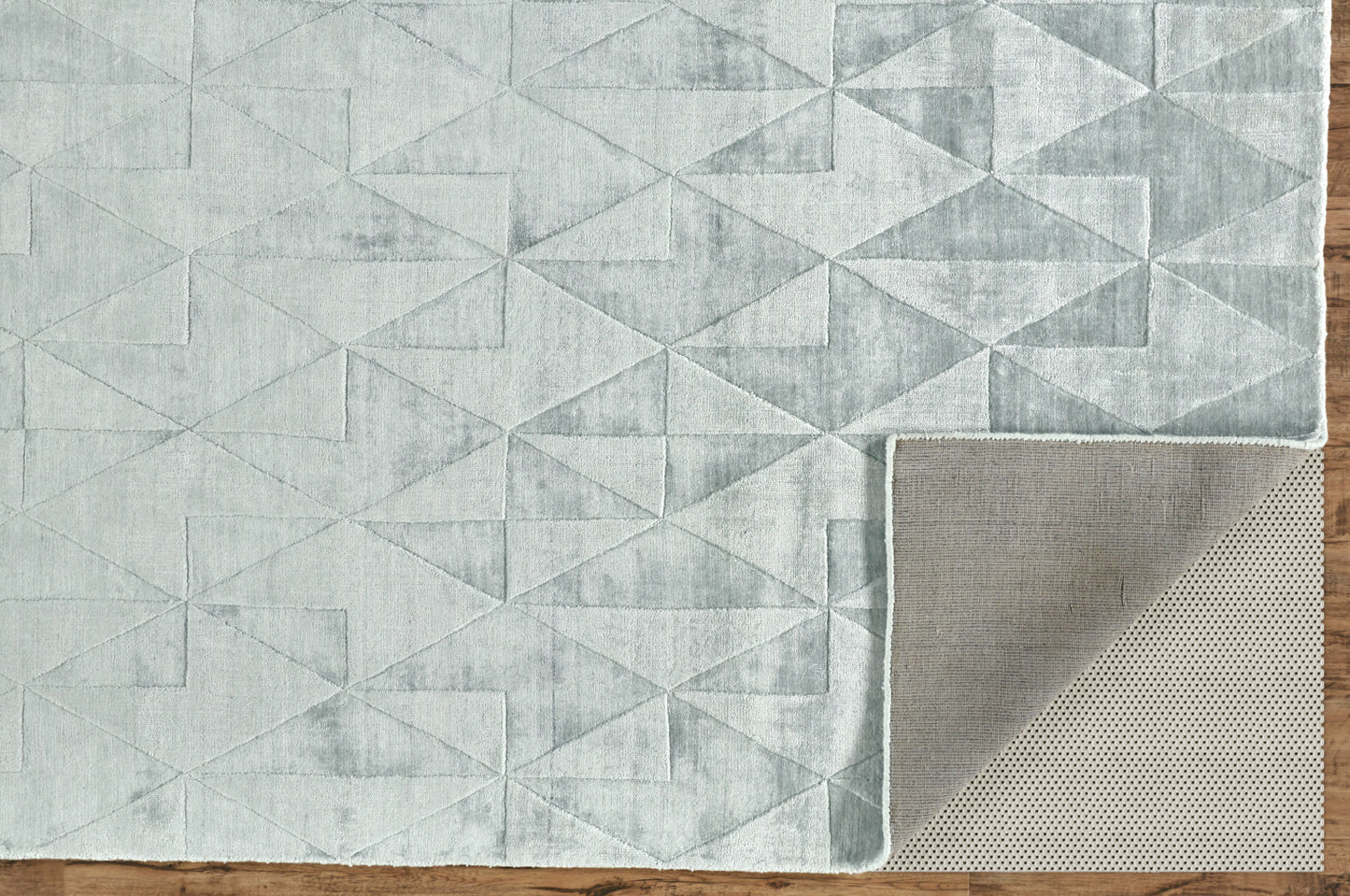 Gramercy Modern/Global/Mid-Century Modern Geometric/Argyle/Diamond Gray/Ivory/Silver - Feizy Rug