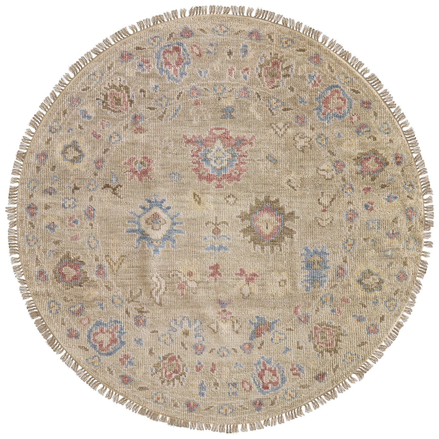 Fillmore Transitional/Bohemian & Eclectic/Craftsman Floral & Botanical/Bordered Brown/Tan/Blue - Feizy Rug