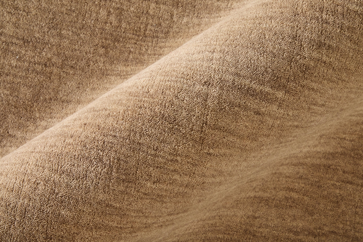 Luna Modern/Casual Solid Tan/Brown - Feizy Rug