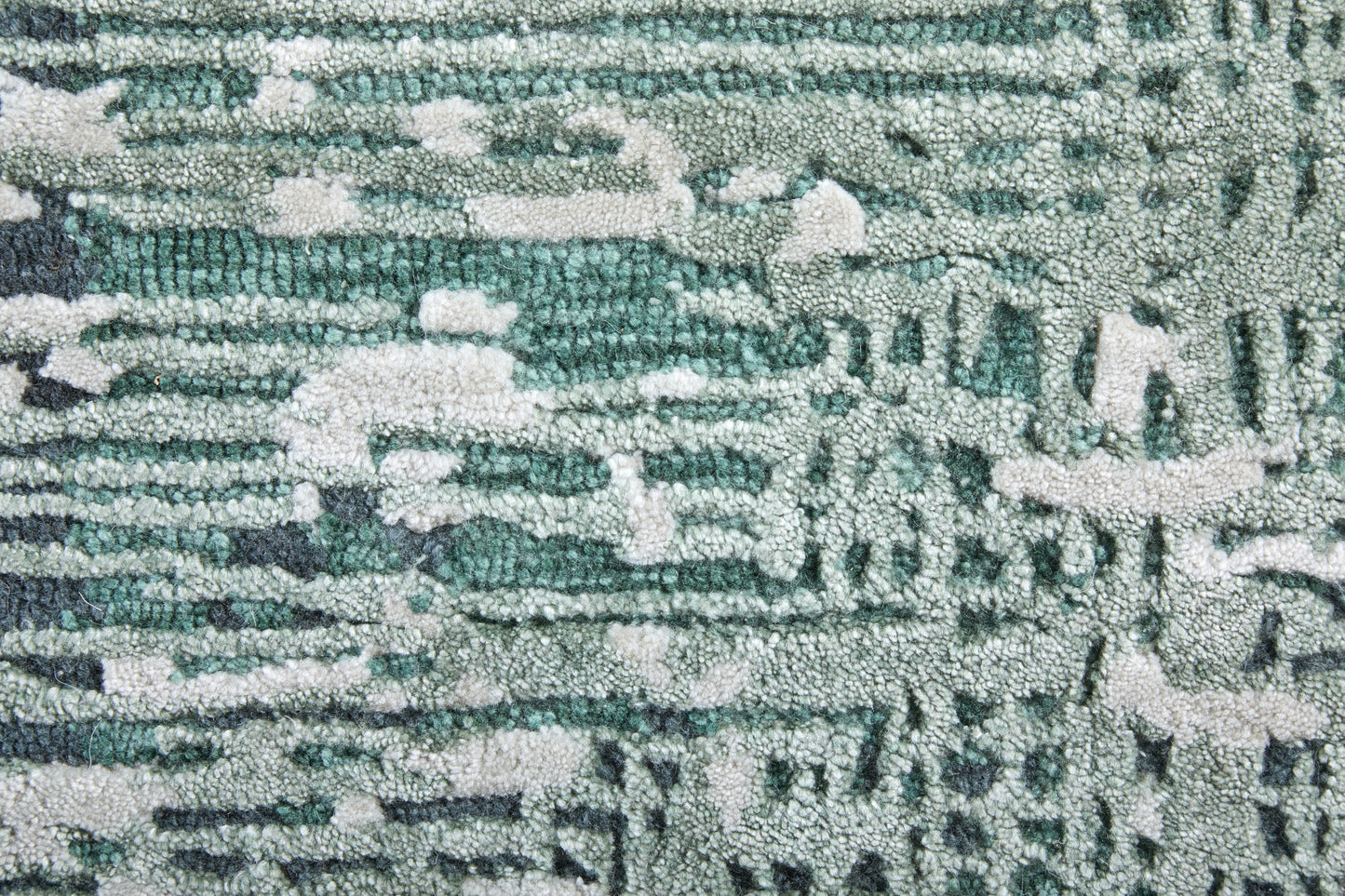 Zarah Modern/Bohemian & Eclectic Green/White Accent Rug
