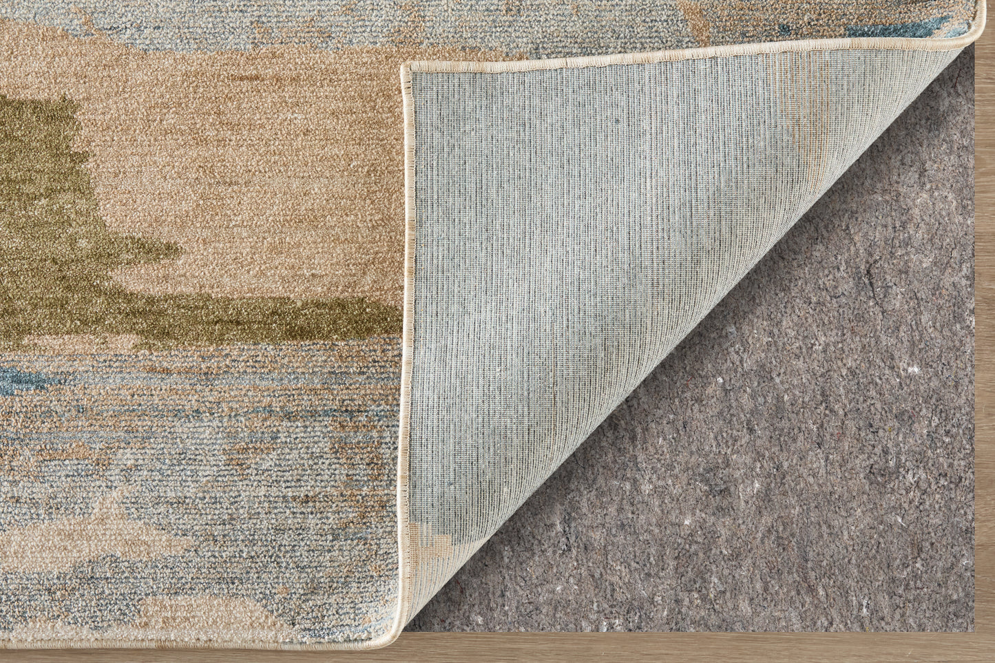 Pearson Modern Abstract/Color Block Blue/Ivory/Orange - Feizy Rug