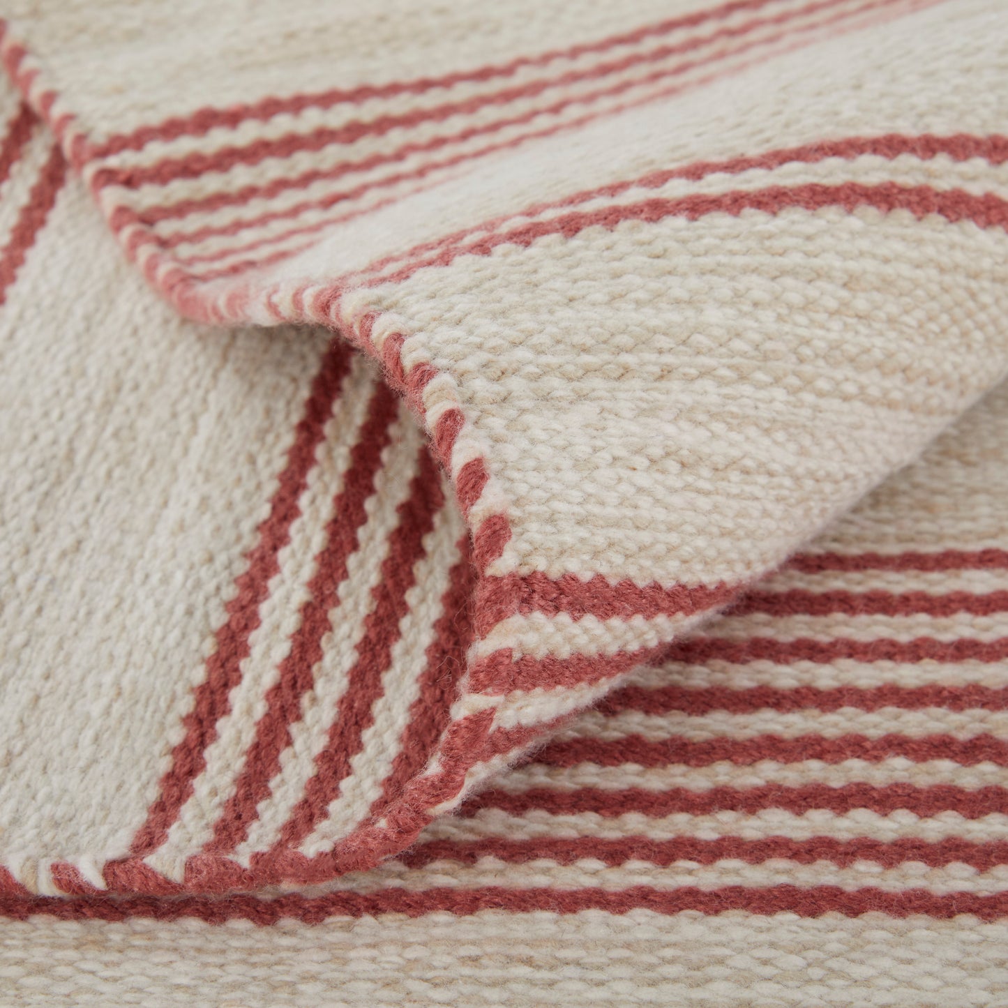 Duprine Transitional/Casual/Nautical & Coastal Stripes/Geometric Red/Ivory - Feizy Rug