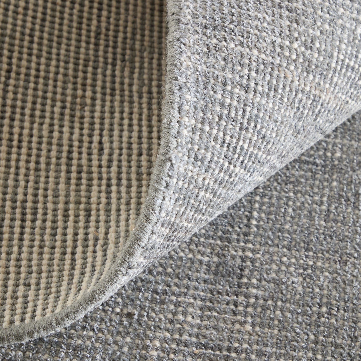Fleetwood Modern/Casual Solid Gray/Black - Feizy Rug