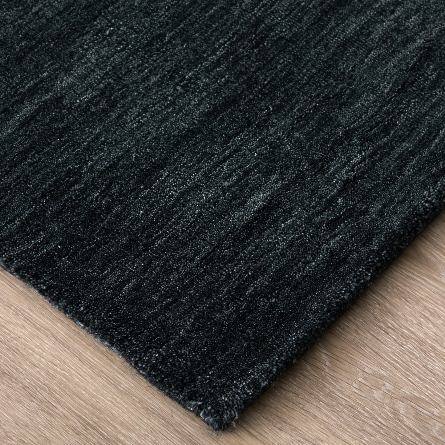 Luna Modern/Casual Solid Black - Feizy Rug