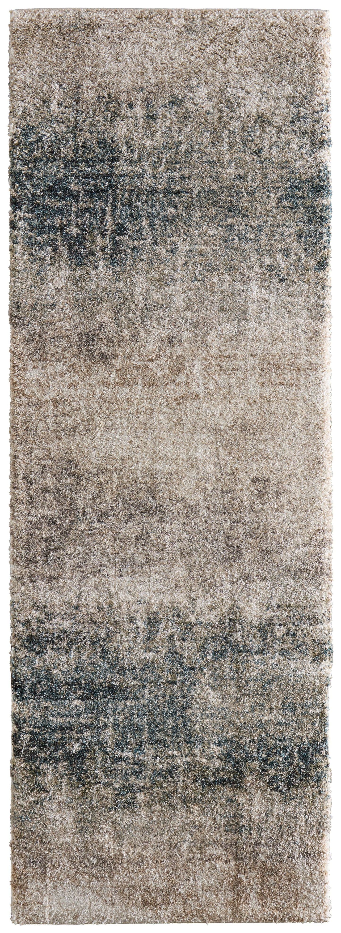 Richmond Modern/Industrial Abstract/Distressed Ivory/Blue/Green - Feizy Rug