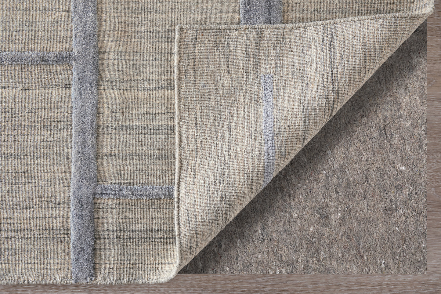 Longridge Modern/Casual/Scandinavian Geometric Ivory/Blue - Feizy Rug