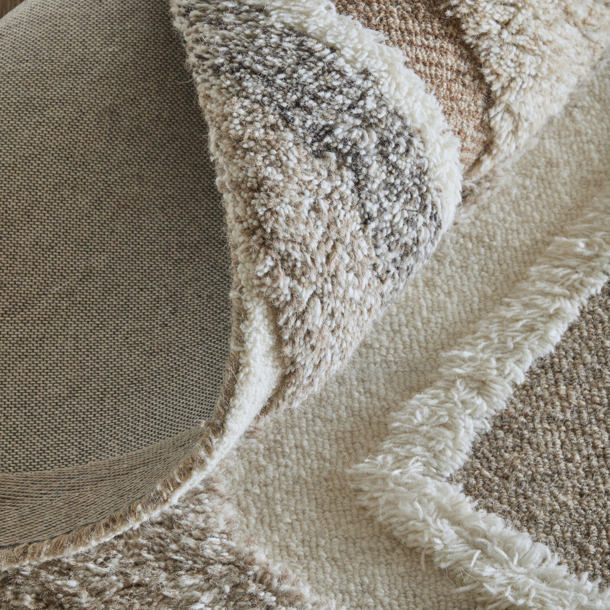 Anica Transitional/Bohemian & Eclectic/Global Geometric/Chevron/Abstract Brown/Gray/Ivory - Feizy Rug