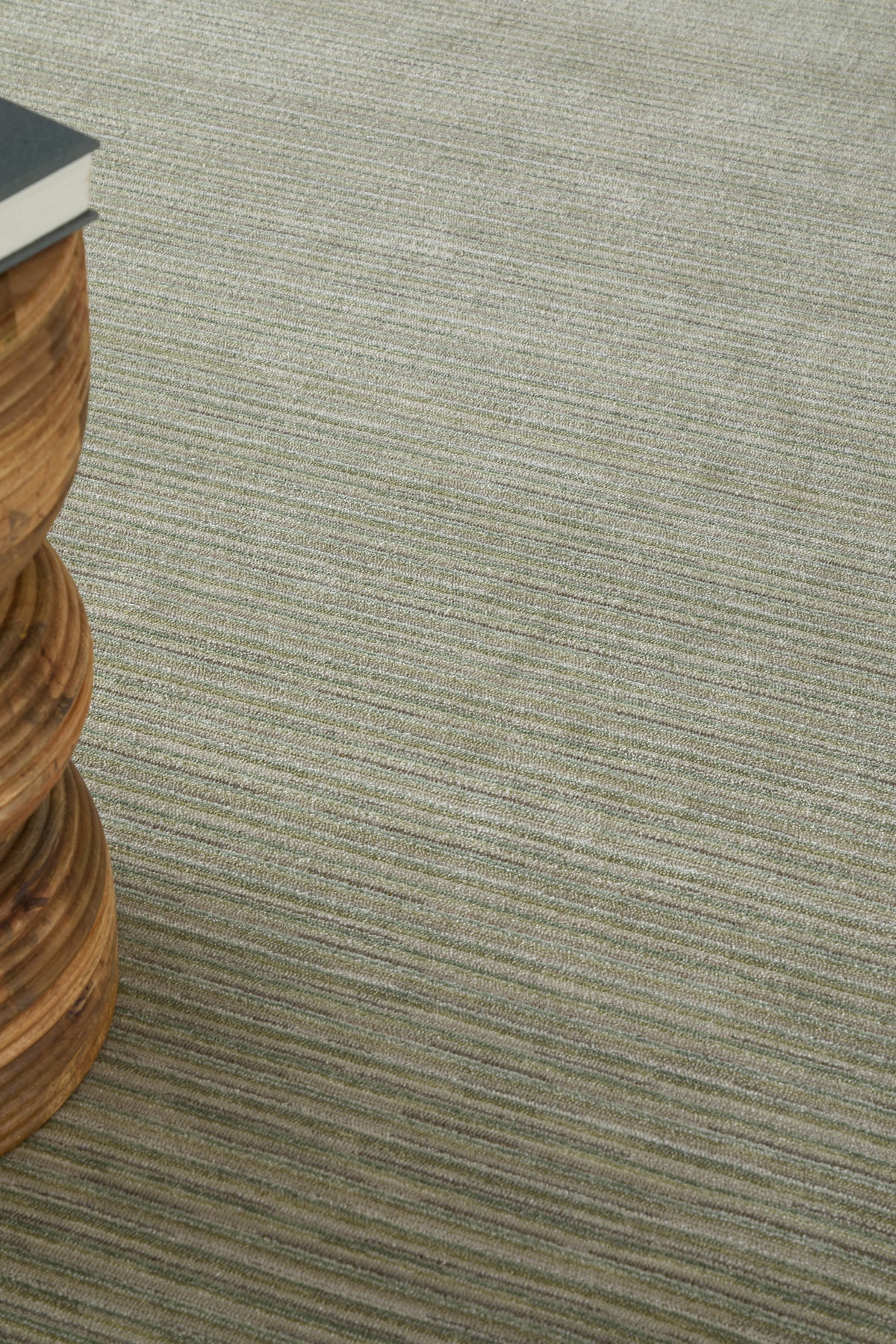 Priestley Modern Solid/Stripes Green - Feizy Rug