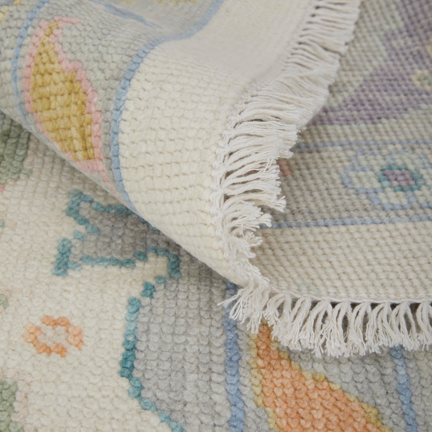 Karina Transitional/Bohemian & Eclectic/Craftsman Floral & Botanical/Bordered/Medallion Ivory/Orange/Blue - Feizy Rug