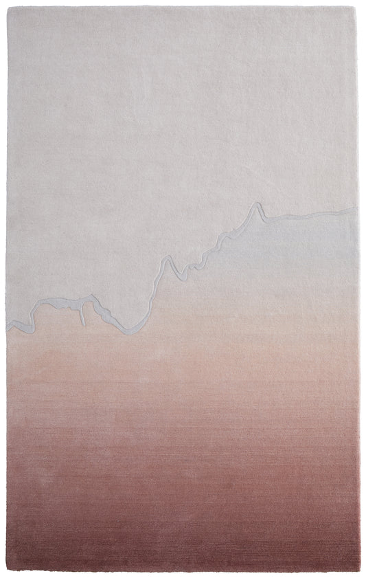 Katya Modern/Casual Pink/Ivory Accent Rug