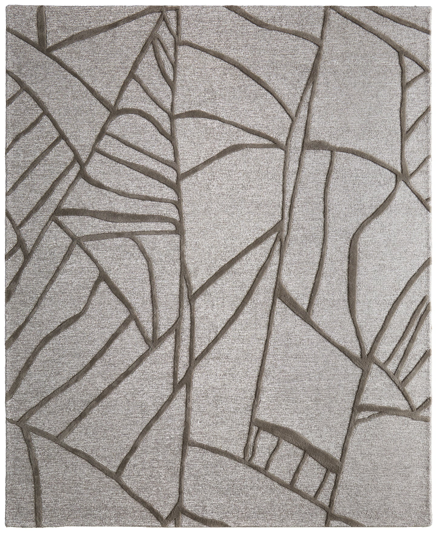Kimball Transitional/Industrial Abstract/Geometric Gray/Taupe/Ivory - Feizy Rug