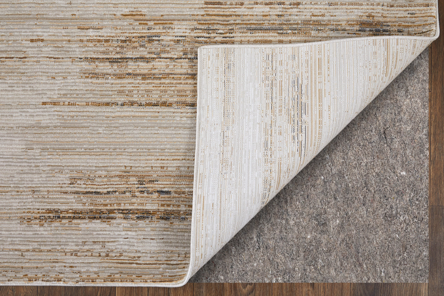 Deja Modern/Casual/Natural Distressed/Abstract Ivory/Brown/Tan - Feizy Rug