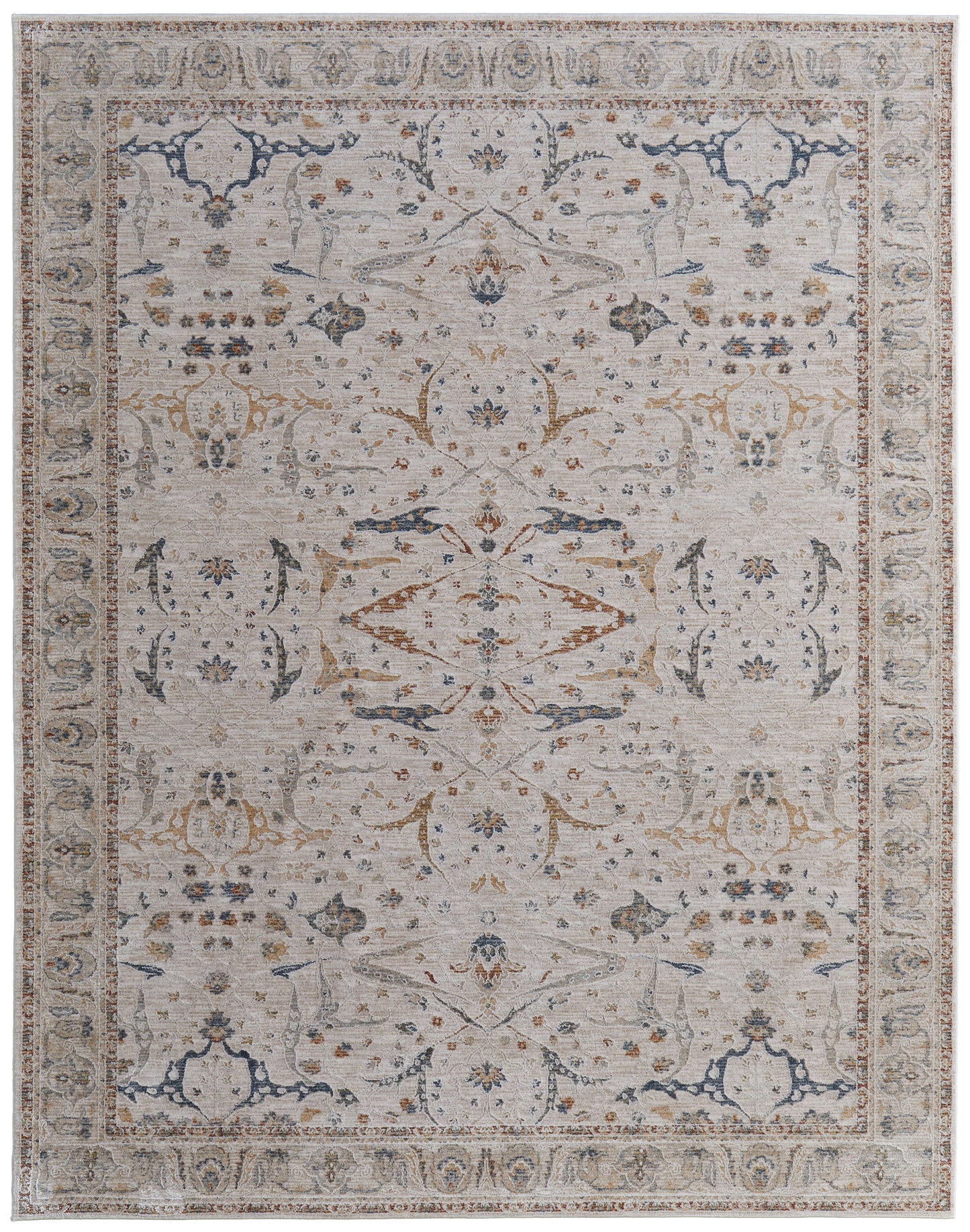 Pasha Transitional/Bohemian & Eclectic/Craftsman Ivory/Blue/Red Accent Rug  Feizy Rugs Small Parcel,Feizy Rugs,Pasha,Ivory/Blue/Red,2' x 3',Accent Rug,Polyester,Transitional/Bohemian & Eclectic/Craftsman,Turkey