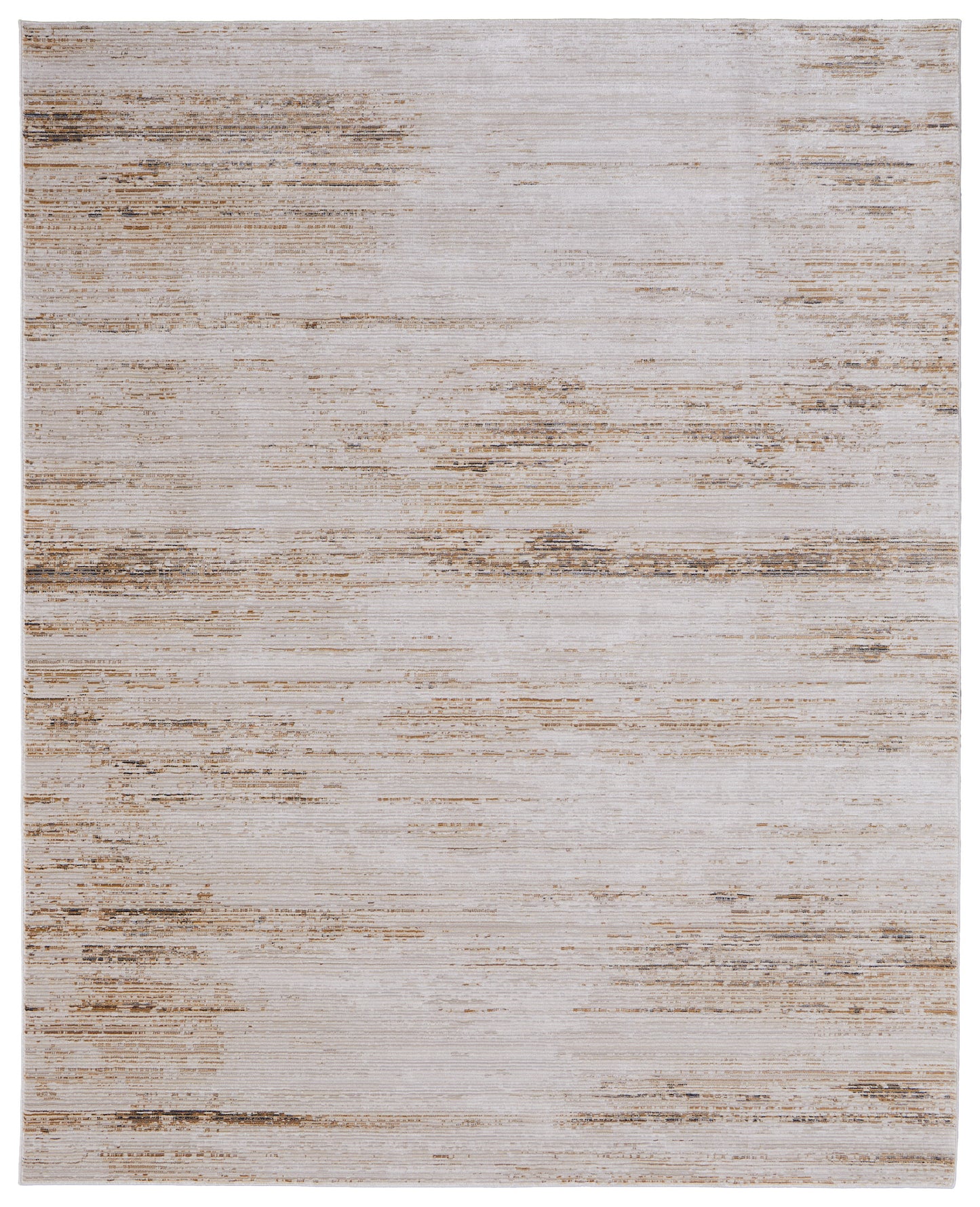 Deja Modern/Casual/Natural Distressed/Abstract Ivory/Brown/Tan - Feizy Rug