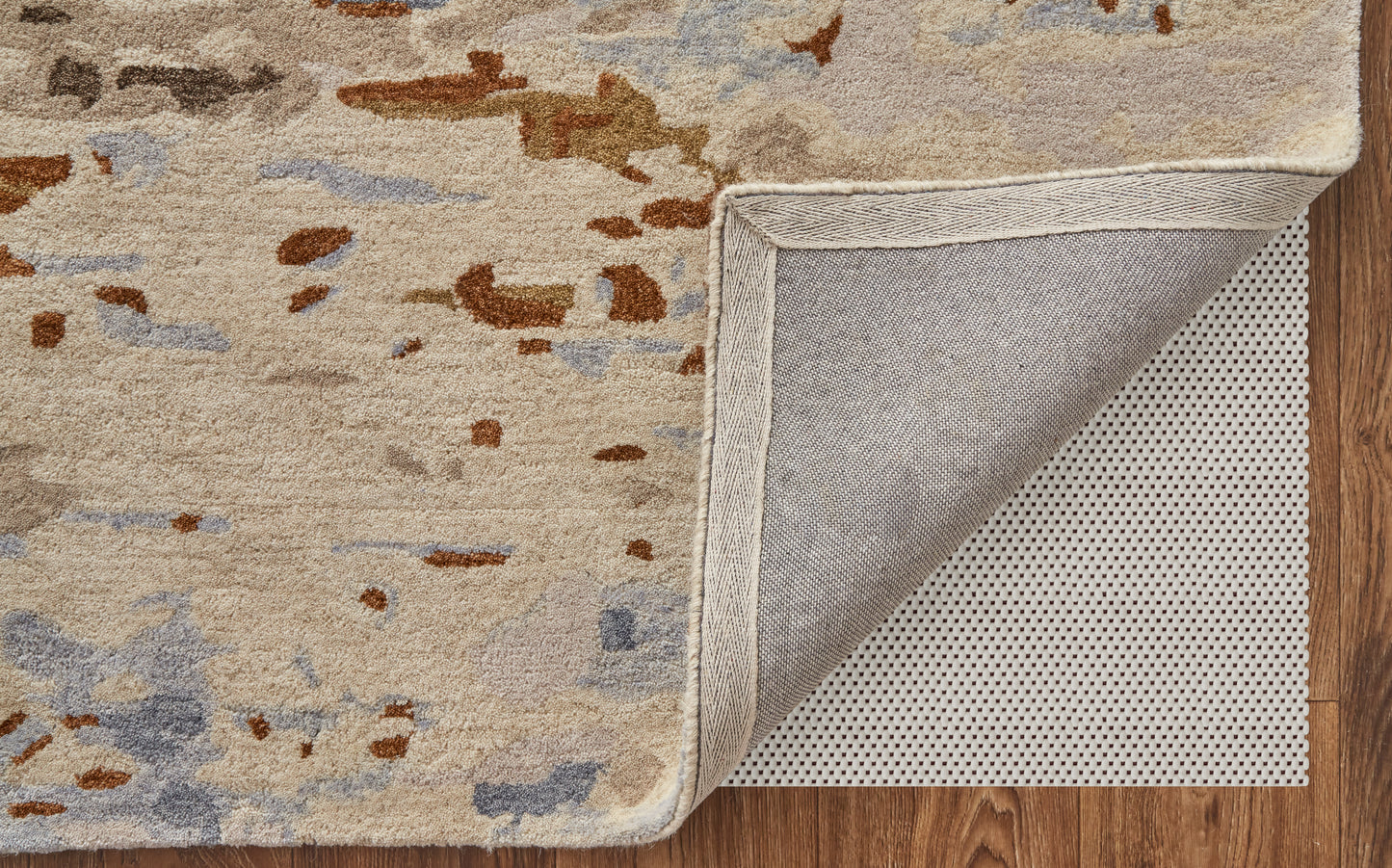 Everley Modern/Casual Ivory/Blue/Brown Accent Rug