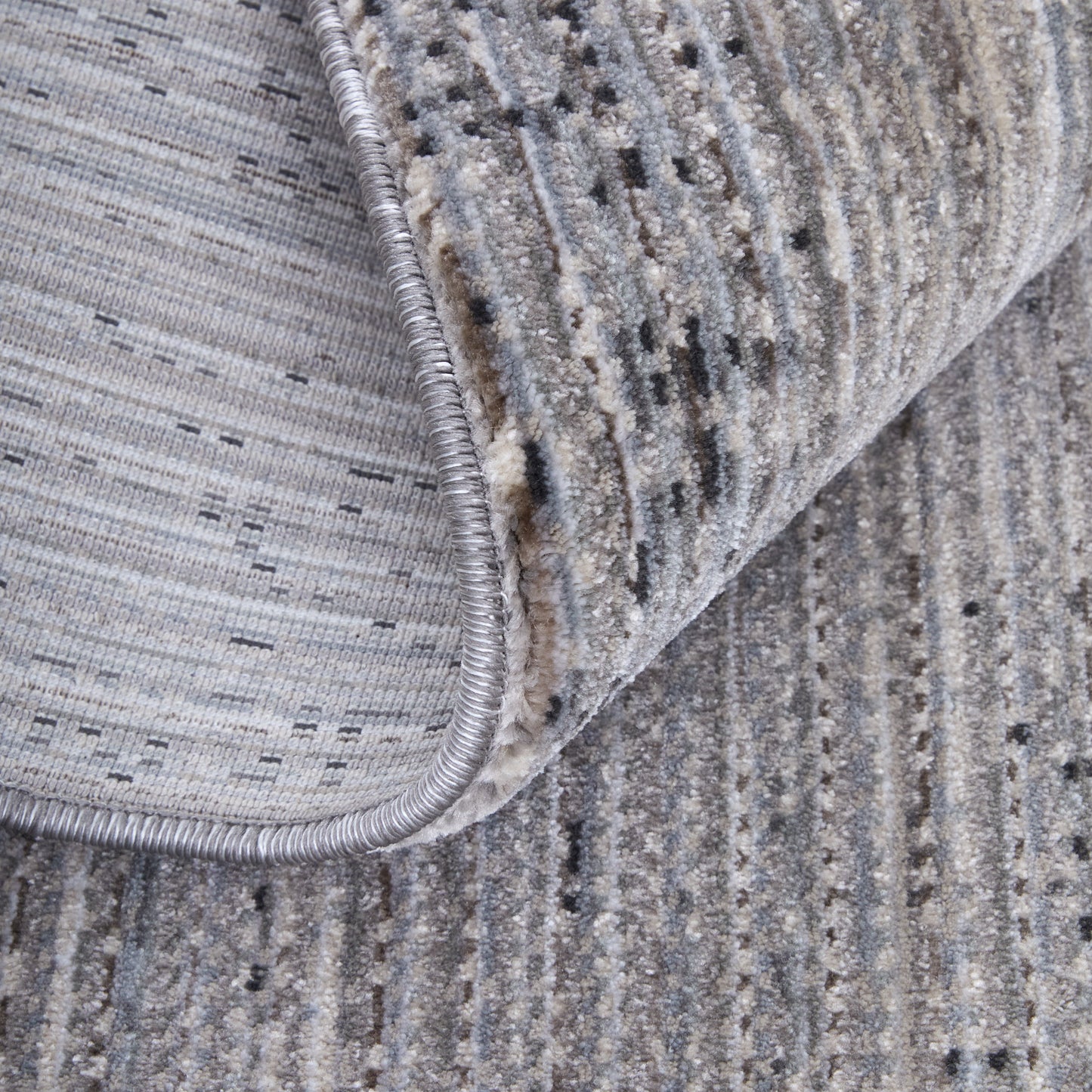 Deja Modern/Casual Solid Gray/Ivory/Taupe - Feizy Rug