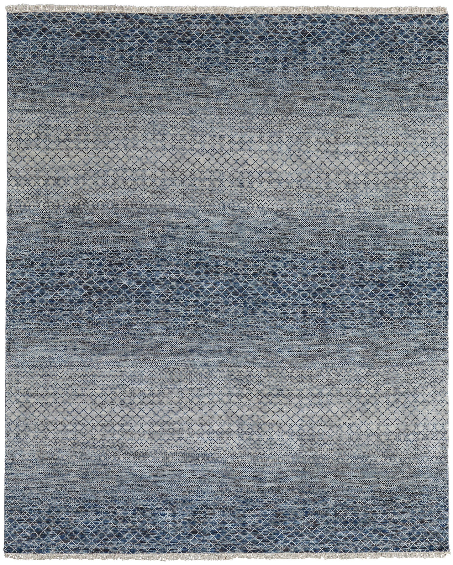 Branson Transitional/Casual/Scandinavian Solid/Geometric Blue/Ivory - Feizy Rug