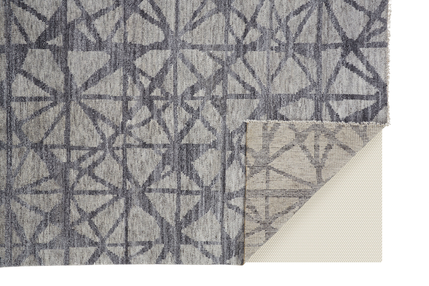 Vivien Modern/Industrial Geometric Gray - Feizy Rug