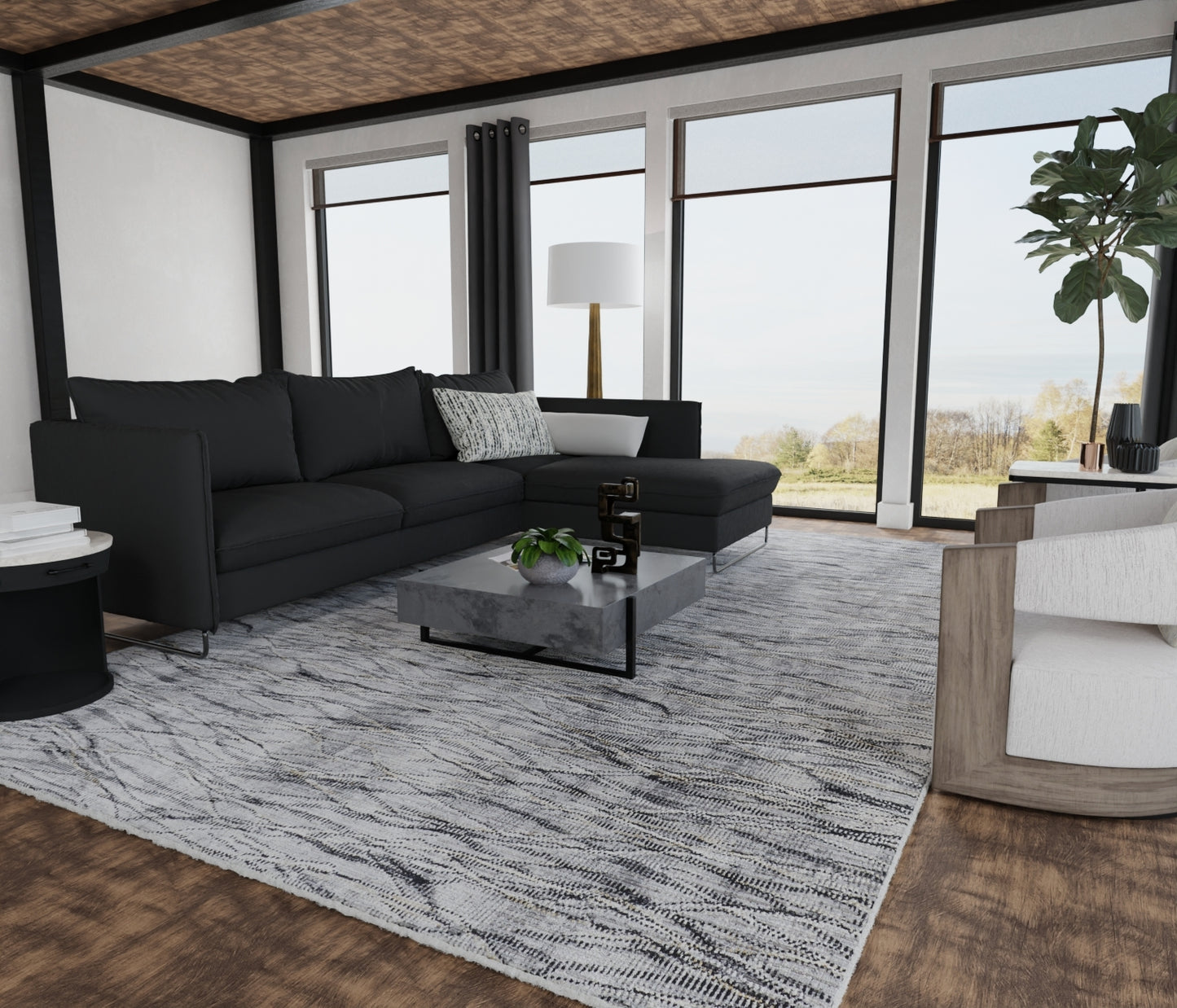 Sonora Modern/Casual/Industrial Gray/Ivory/Tan Accent Rug  Feizy Rugs Small Parcel,Feizy Rugs,Sonora,Gray/Ivory/Tan,2' x 3',Accent Rug,Polypropylene/Polyester/Viscose,Modern/Casual/Industrial,Turkey