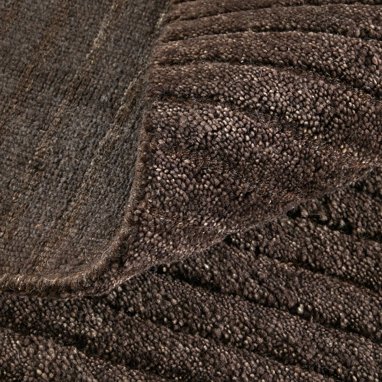 Cornerstone Modern/Casual Solid/Stripes Taupe - Feizy Rug