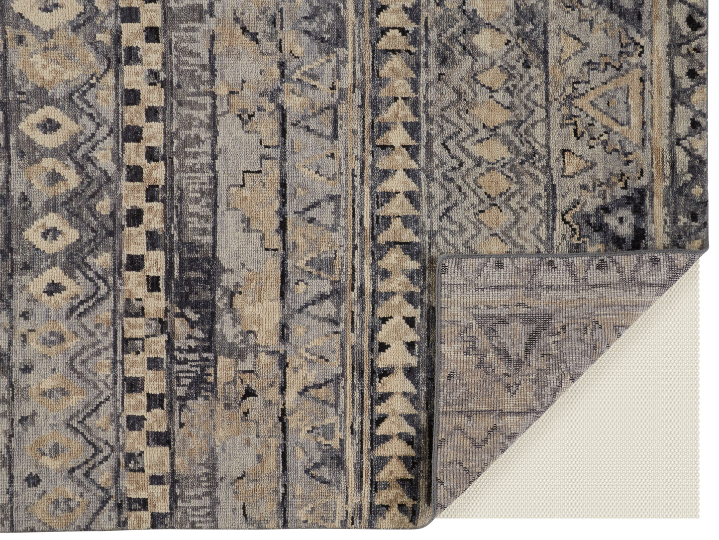Palomar Transitional/Farmhouse/Bohemian & Eclectic Geometric/Diamond Taupe/Gray/Tan - Feizy Rug