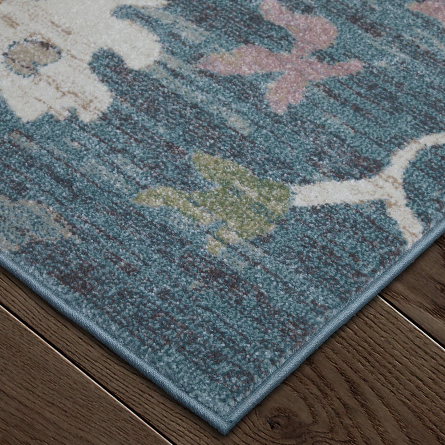 Dartmouth Transitional/Bohemian & Eclectic Blue/Ivory/Pink Accent Rug  Feizy Rugs Small Parcel,Feizy Rugs,Dartmouth,Blue/Ivory/Pink,1'8" x 2'10",Accent Rug,Polypropylene,Transitional/Bohemian & Eclectic,Turkey