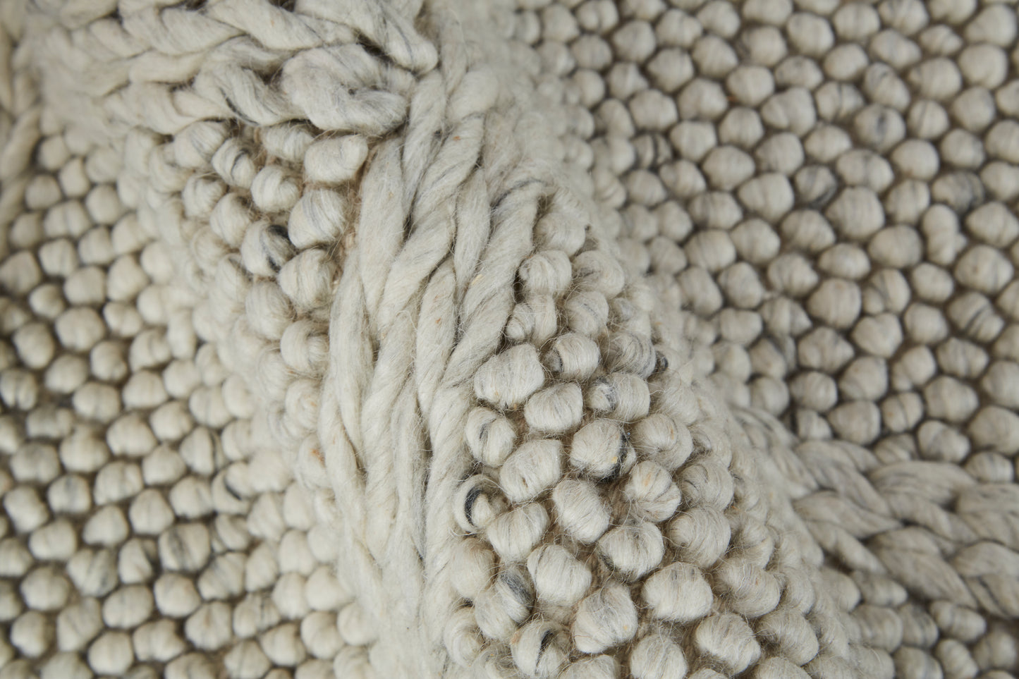 Berkeley Transitional/Casual/Scandinavian Solid/Geometric Ivory/Gray - Feizy Rug
