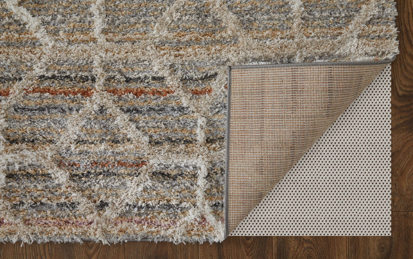 Mynka Transitional/Bohemian & Eclectic/Farmhouse Diamond/Geometric/Trellis & Lattice Tan/Taupe/Ivory - Feizy Rug