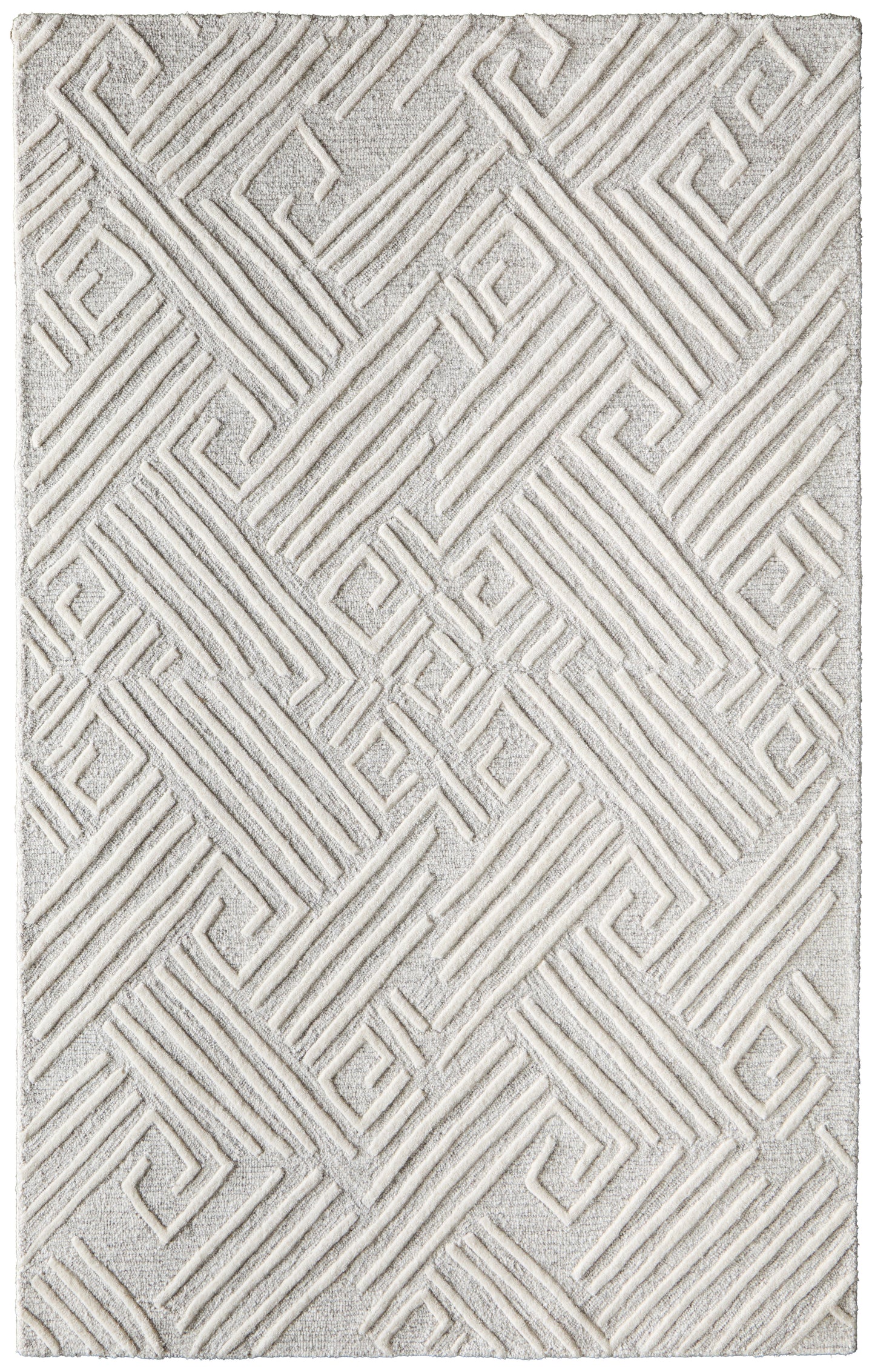 Enzo Transitional/Farmhouse/Scandinavian Geometric/Stripes Tan/Ivory - Feizy Rug