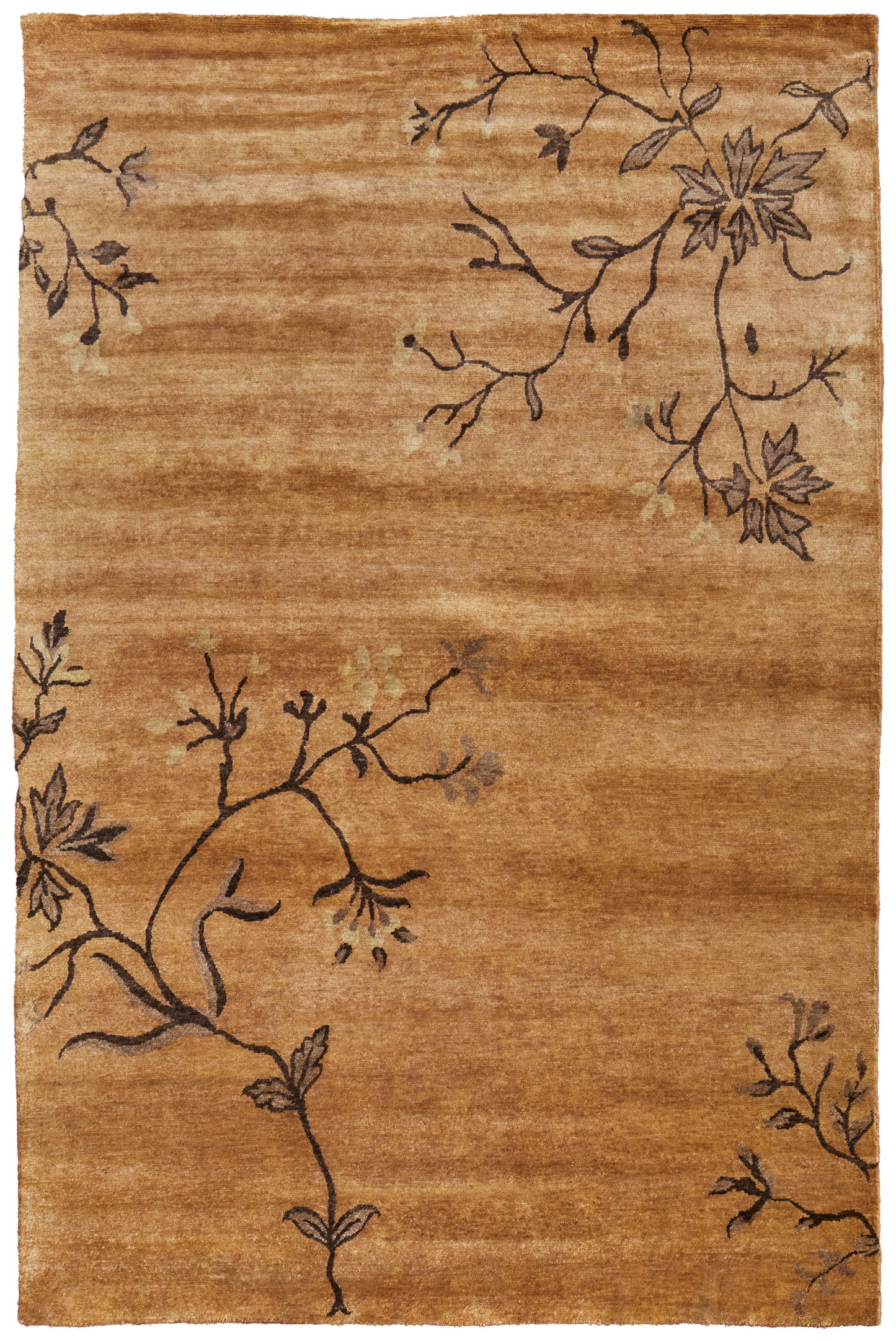 Cordonnet Transitional/Casual Floral & Botanical Brown/Orange - Feizy Rug