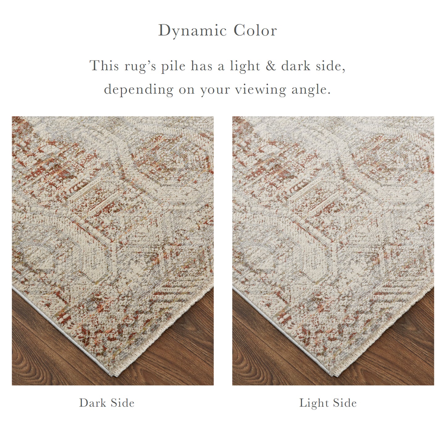 Kaia Transitional/Casual/Vintage Distressed/Medallion/Persian Tan/Ivory/Orange - Feizy Rug