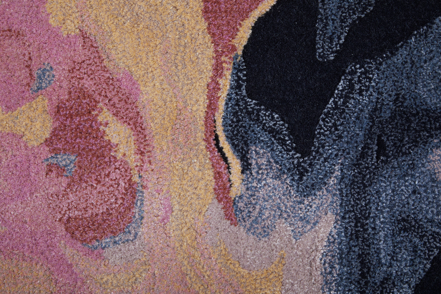 Kawai Modern/Bohemian & Eclectic Pink/Blue/Ivory Area Rug