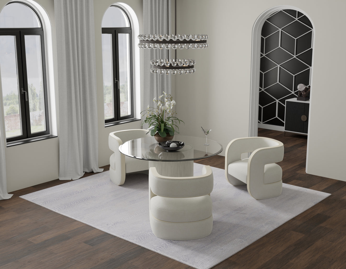 Prasad Modern/Casual Ivory/Silver/Gray Area Rug