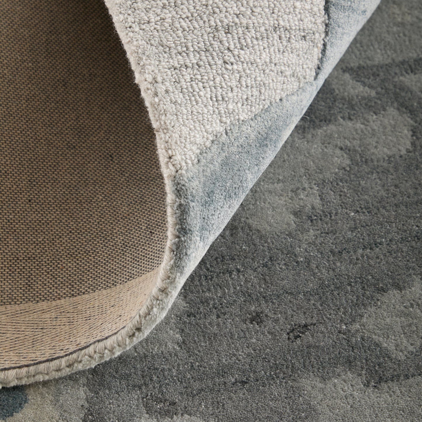 Kendall Modern/Bohemian & Eclectic Abstract/Watercolor Blue/Gray - Feizy Rug