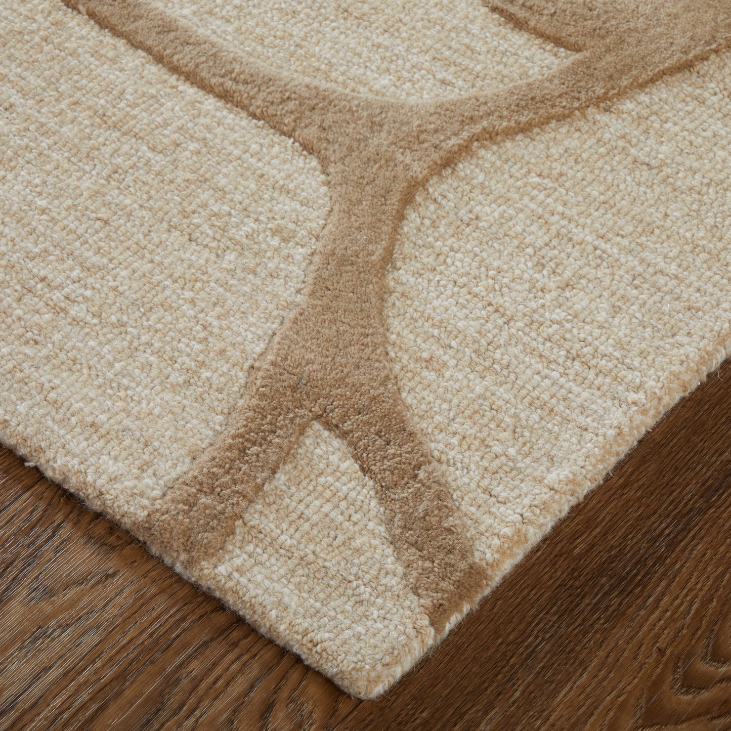 Kimball Transitional/Bohemian & Eclectic Abstract/Geometric Ivory/Brown/Tan - Feizy Rug
