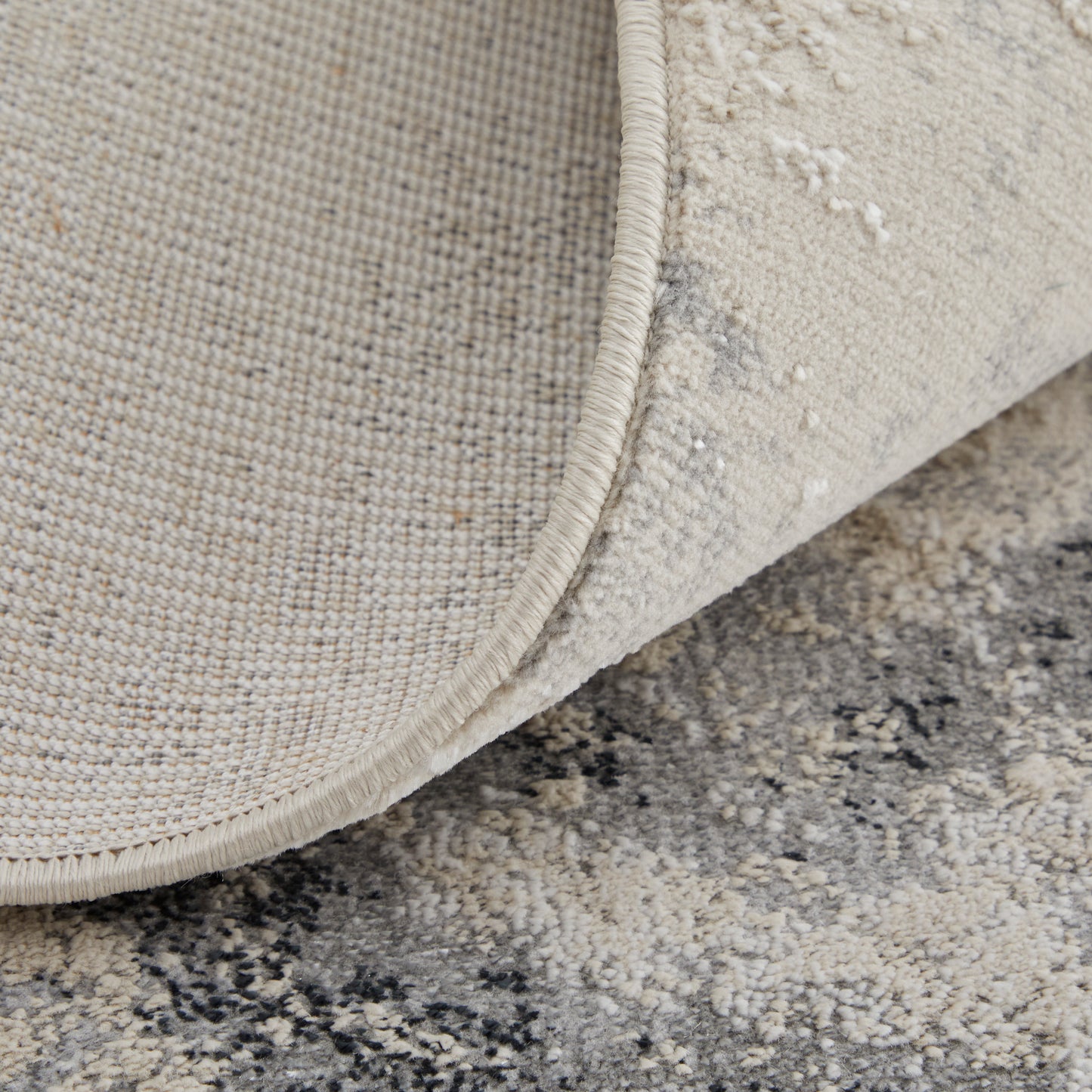 Astra Transitional/Industrial/Casual Abstract/Watercolor Gray/Ivory - Feizy Rug